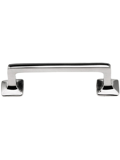 Mission Style Drawer Pull - 3 inch Center to Center in Polished Nickel.